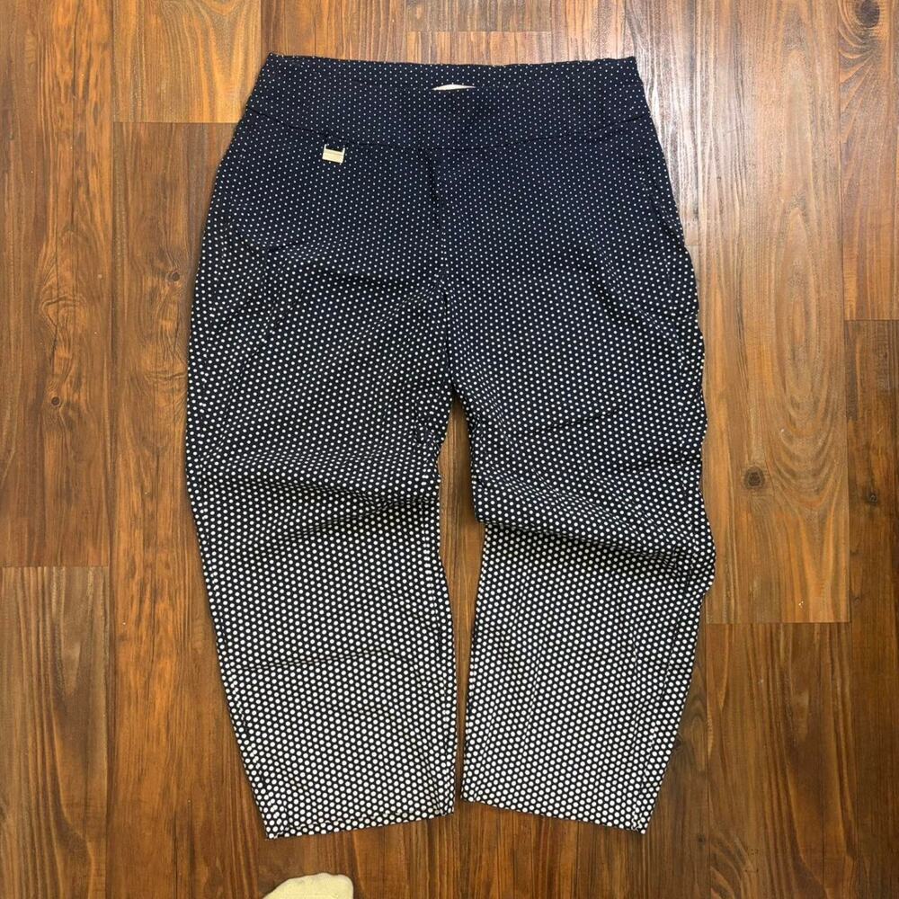 PHILOSOPHY PANTS CROPPED MID RISE SKINNY BLUE POLKA DOT Y2K SIZE M